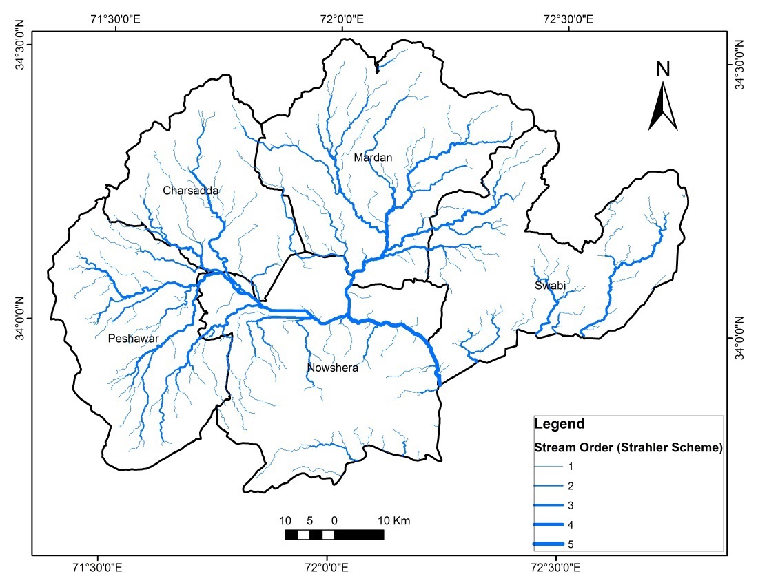 Streams in the Peshawar basin.